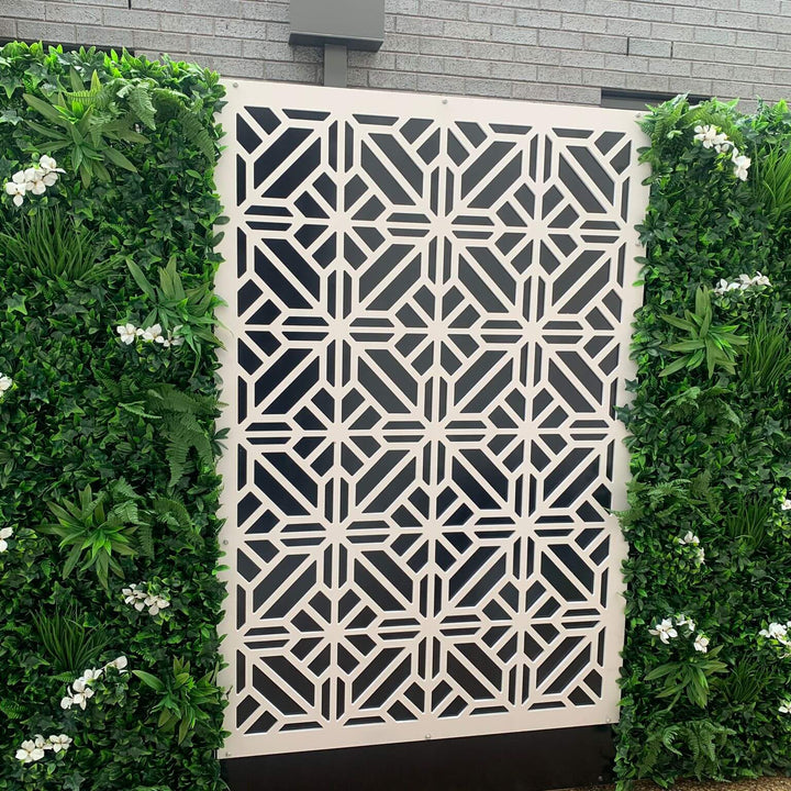 Snowy White Artificial Vertical Garden 40" x 40" 11SQ FT UV Resistant