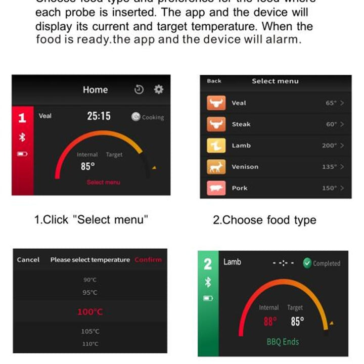 Wireless Kitchen Food Thermometer